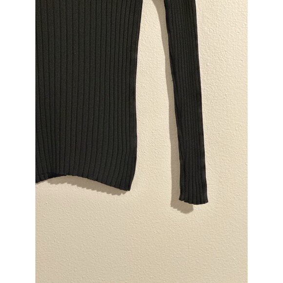 Vintage 80’s Neiman Marcus Women’s Black Ribbed Turtleneck 100% Silk Size Small - Picture 5 of 8